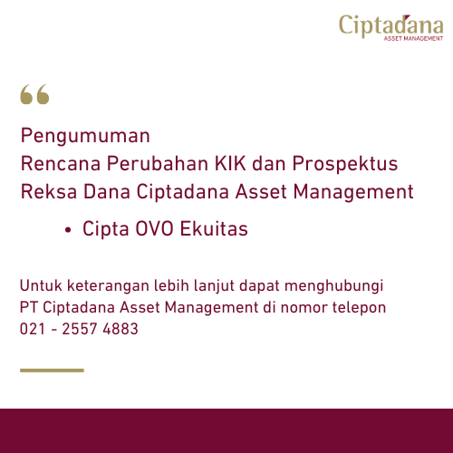 Poster banner rencana perubahan cipta ovo ekuitas