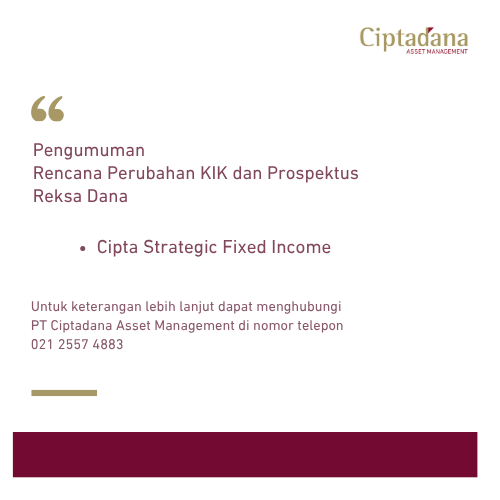 Banner pengumuman cipta strategic fixed income